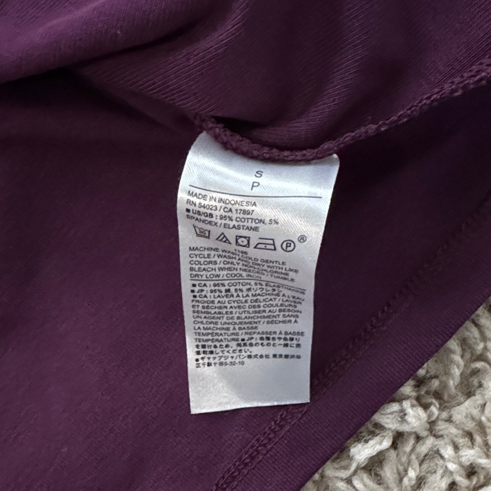 Banana Republic Deep Purple Long Sleeve Top - Picture 3 of 3